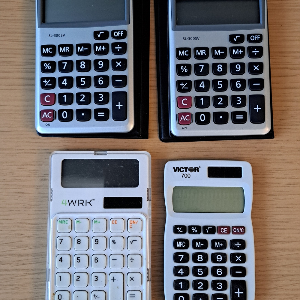 Casio Silver and Black Calculator for Home Office
